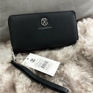 Christian Lacroix Black Textured Wallet